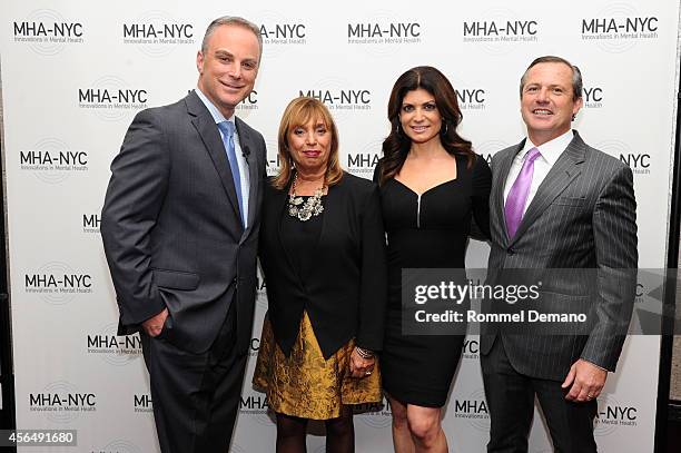 Scott Stanford, Giselle Stolper, Tamsen Fadal and Board Chair of the MHA-NYC Kevin Danehy attend "Working for Wellness and Beyond" Gala at Mandarin...