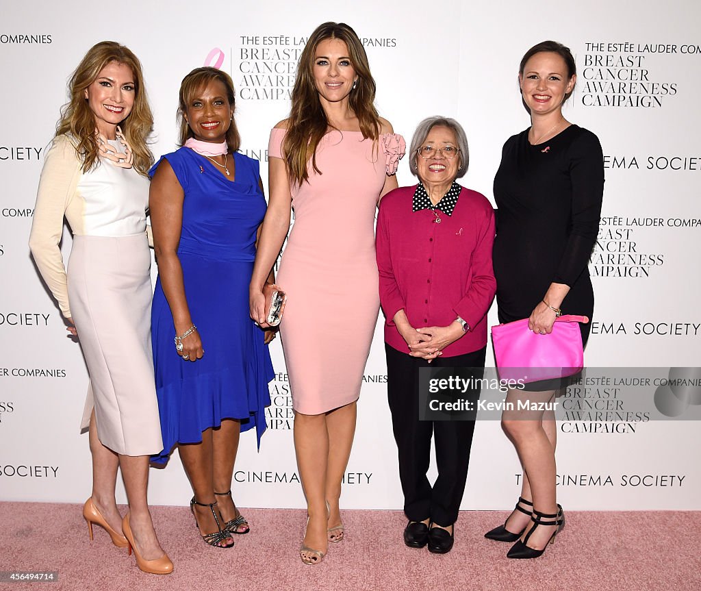 The Estee Lauder Companies Breast Cancer Awareness (BCA) Campaign And The Cinema Society Host A Special Screening Of "Hear Our Stories. Share Yours."