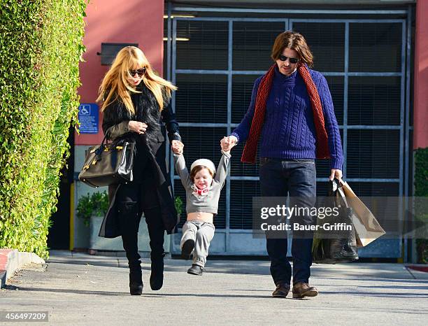 Rachel Zoe and Rodger Berman with son, Skyler Berman are seen on December 13, 2013 in Los Angeles, California.