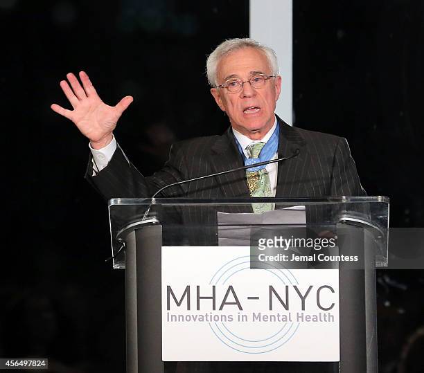 Retired United States Army colonel and Medal of Honor recipient Jack H. Jacobs speaks during the 2014 "Working for Wellness And Beyond" Gala at...