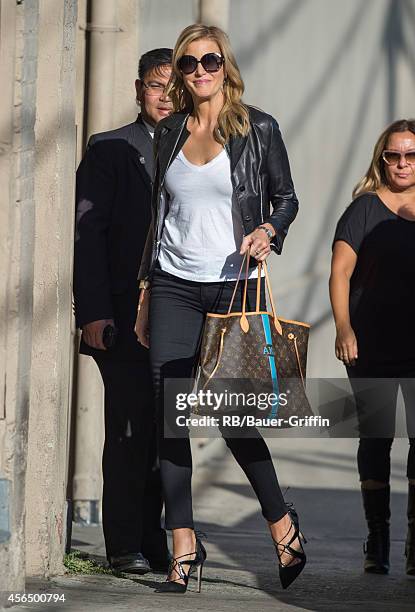 Anna Gunn is seen at 'Jimmy Kimmel Live' on October 01, 2014 in Los Angeles, California.