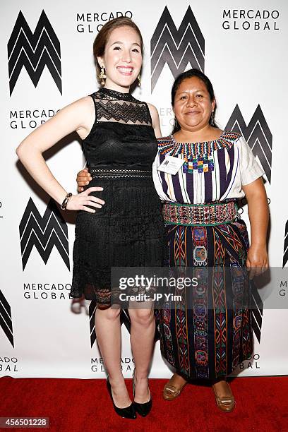Delia Mendoza and guest attend the Mercado Global Fashion Forward Gala at Hotel Americano on October 1, 2014 in New York City.