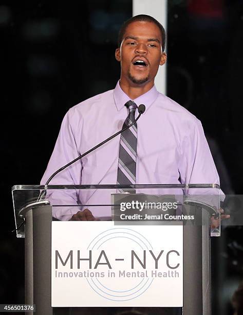 Maurice Davis speaks during the 2014 "Working for Wellness And Beyond" Gala at Mandarin Oriental Hotel on October 1, 2014 in New York City.