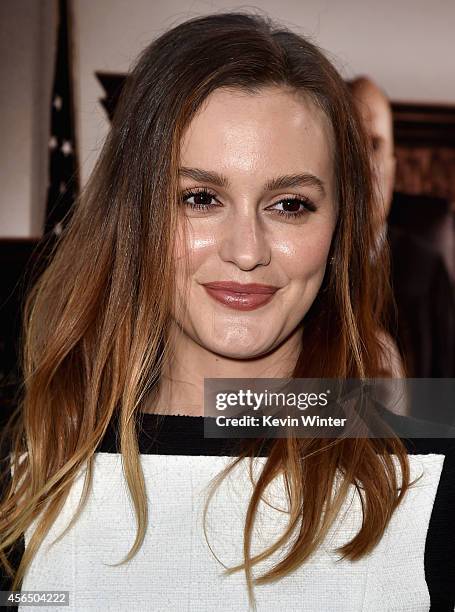 Actress/singer Leighton Meester attends the Premiere of Warner Bros. Pictures and Village Roadshow Pictures' "The Judge" at AMPAS Samuel Goldwyn...