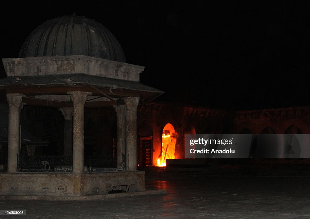 Fire at historical Umayyad Mosque in Aleppo