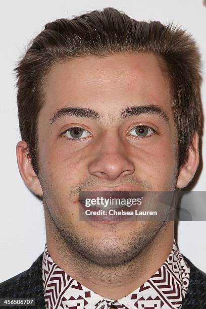 Actor Jimmy Bennett arrives at Elizabeth Stanton's 18th birthday benefiting Toys for Tots at Belasco Theatre on December 13, 2013 in Los Angeles,...