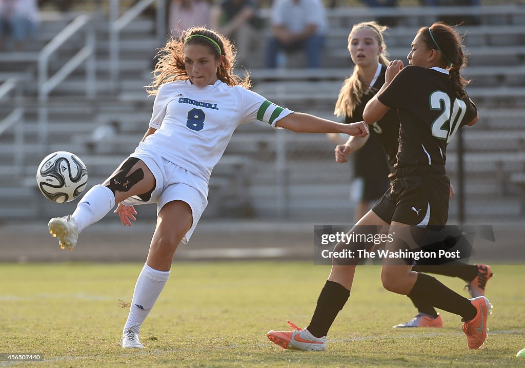 High School girls' soccer- Walter Johnson at Churchill