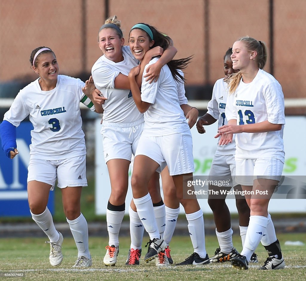 High School girls' soccer- Walter Johnson at Churchill