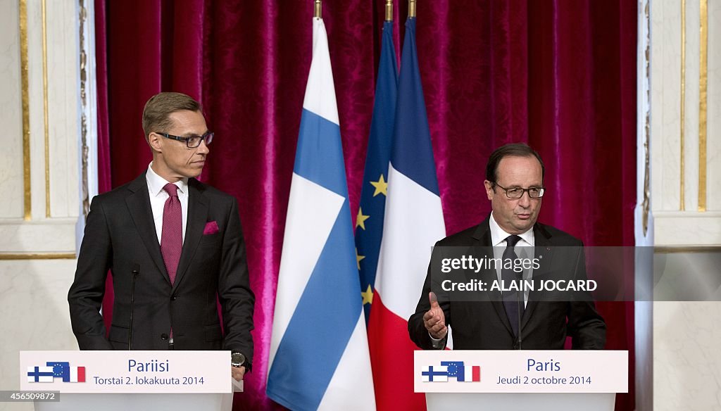 FRANCE-FINLAND-HOLLANDE-STUBB