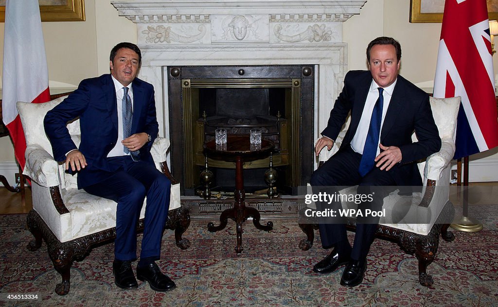 Prime Minister David Cameron Meets Italian Prime Minister Matteo Renzi