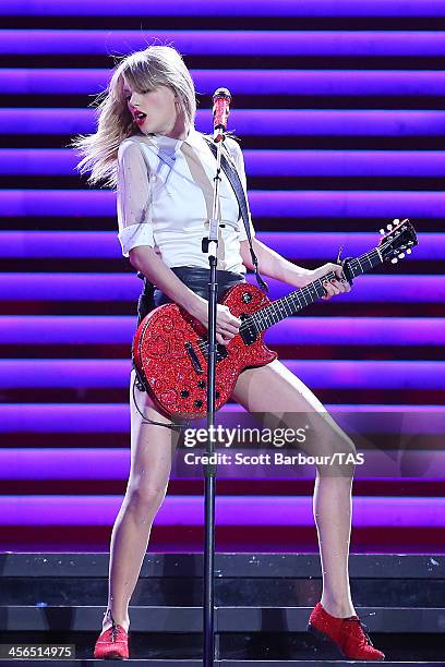 Seven-time Grammy winner Taylor Swift concluded the Australian leg of her RED tour, playing to a sold-out crowd of more than 40,000 fans, at Etihad...