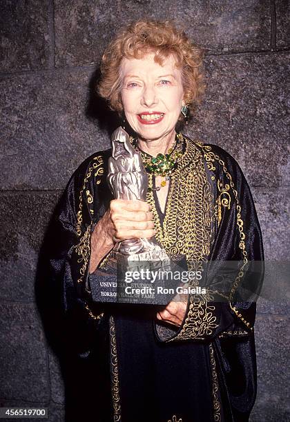 Actress Carla Laemmle attends the Second Annual Horror Hall of Fame Induction Ceremony on October 5, 1991 at Universal Studios in Universal City,...