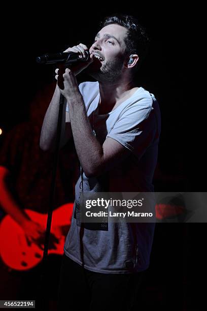 Josh Franceschi of You Me at Six performs at Revolution on October 1, 2014 in Fort Lauderdale, Florida.