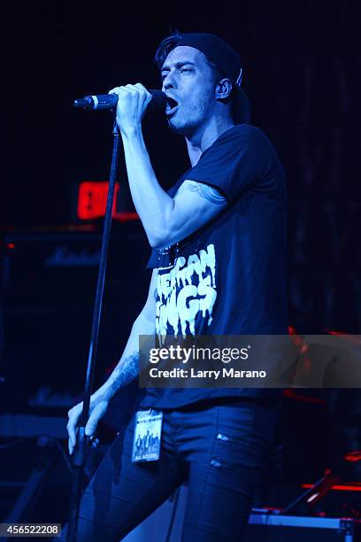 Gustav Wood of Young Guns performs at Revolution on October 1, 2014 in Fort Lauderdale, Florida.