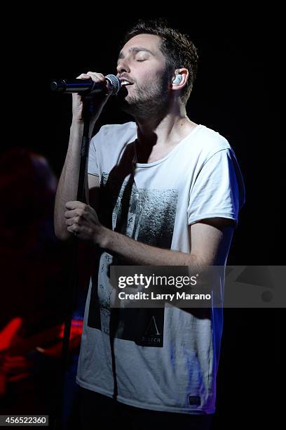 Josh Franceschi of You Me at Six performs at Revolution on October 1, 2014 in Fort Lauderdale, Florida.