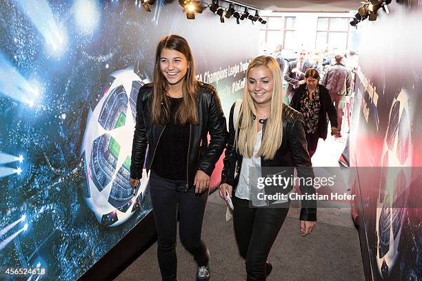 Visitors entering the showroom during the Unicredit UEFA Champions League Trophy Tour on October 2, 2014 in Vienna, Austria.