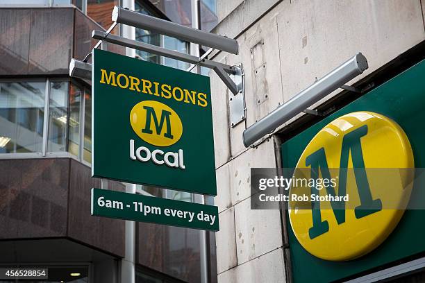 General view of a Morrisons supermarket on October 2, 2014 in London, England. Morrisons, who reported a fall in half-year profits of more than 30%,...