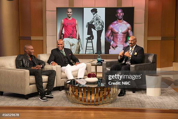 Episode 3036 -- Pictured: Tyson Beckford, Boris Kodjoe, Steve Harvey --