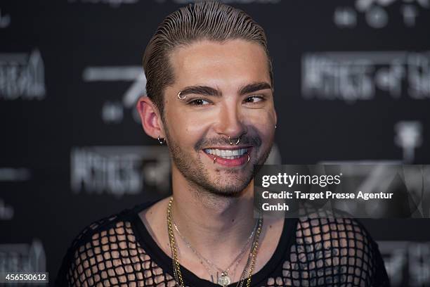 Bill Kaulitz attends the Tokio Hotel Press conference and photocall at Babylon on October 2, 2014 in Berlin, Germany. The new Tokio Hotel record...