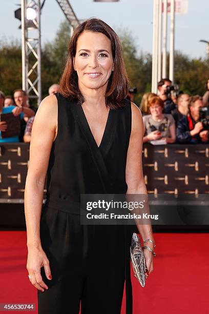 Anne Will attends the red carpet of the Deutscher Fernsehpreis 2014 on October 02, 2014 in Cologne, Germany.