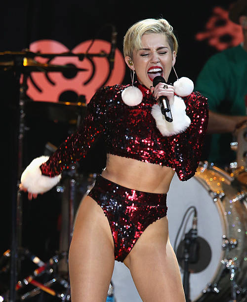 Miley Cyrus performs at the Z100's Jingle Ball 2013 at Madison Square Garden on December 13, 2013 in New York City.