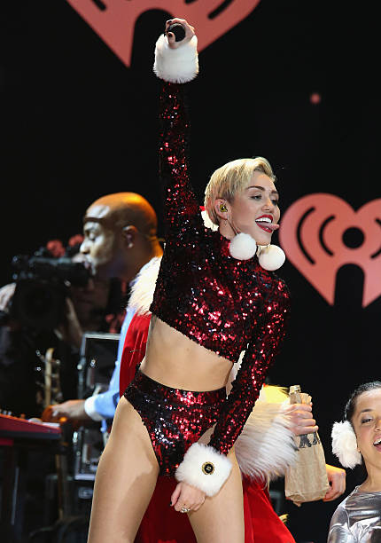 Miley Cyrus performs at the Z100's Jingle Ball 2013 at Madison Square Garden on December 13, 2013 in New York City.