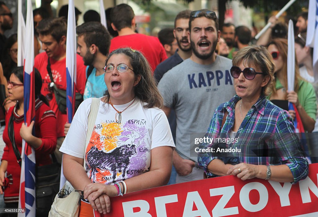 Protest against Greek government's austerity plan in Athens