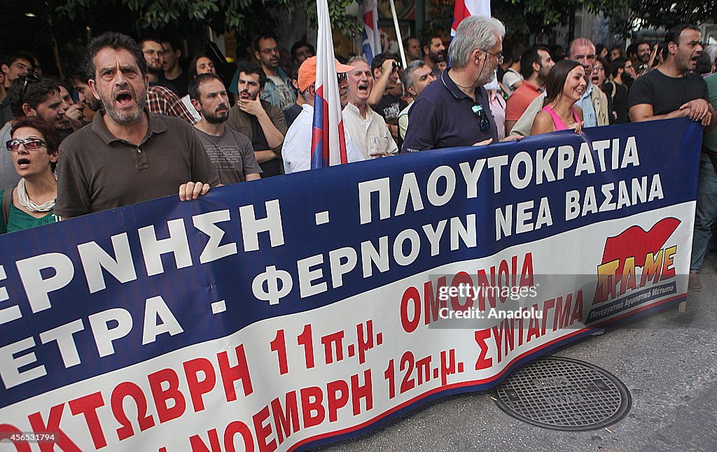 Protest against Greek government's austerity plan in Athens