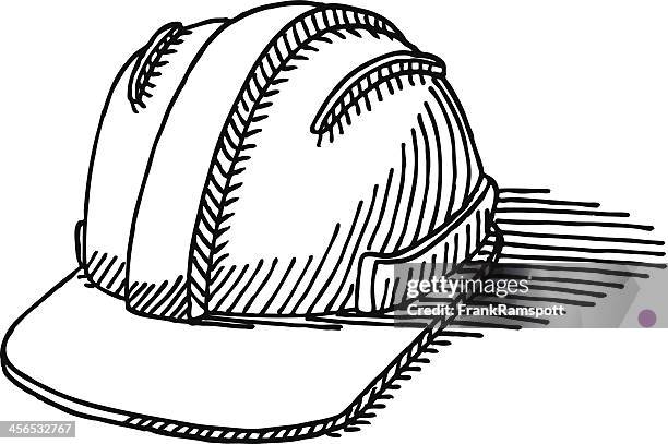 konstruktion schutzhelm zeichnung - bauarbeiter stock-grafiken, -clipart, -cartoons und -symbole