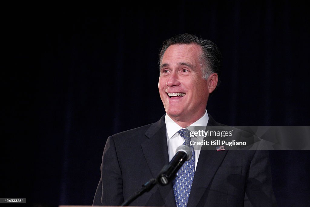 Mitt Romney Campaigns For Michigan GOP Candidates