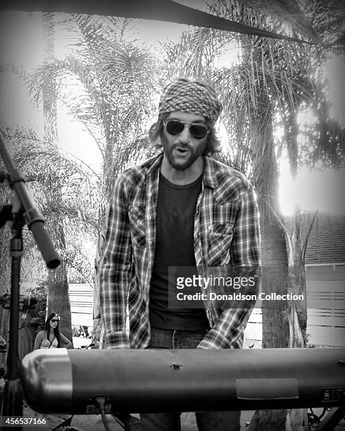 Musician Rami Jaffee performs at the Abbot Kinney Festival on September 28, 2014 in Los Angeles, California .