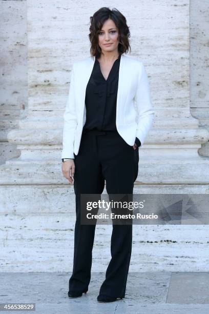 Alessia Barela attends the 'Il Natale Della Mamma Imperfetta' photocall at Space Moderno on December 14, 2013 in Rome, Italy.