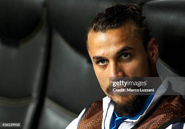 Pablo Daniel Osvaldo of FC Internazionale Milano looks on before the UEFA Europa League group F match between FC Internazionale Milano and Qarabag FK...