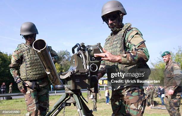 Training of Peshmerga soldiers on the antitank weapon Milan in the Infantry School Hammelburg, on October 02, 2014 in Hammelburg, Germany.