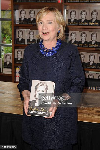 Hillary Rodham Clinton signs copies of her book "Hard Choices" at Books and Books on October 2, 2014 in Coral Gables, Florida.