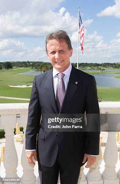 Mayor Of Doral Luigi Borgia attends Press Conference to announce the 63rd annual Miss Universe Pageant at Trump National Doral on October 2, 2014 in...