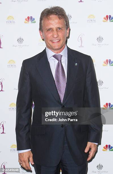 Mayor Of Doral Luigi Borgia attends Press Conference to announce the 63rd annual Miss Universe Pageant at Trump National Doral on October 2, 2014 in...