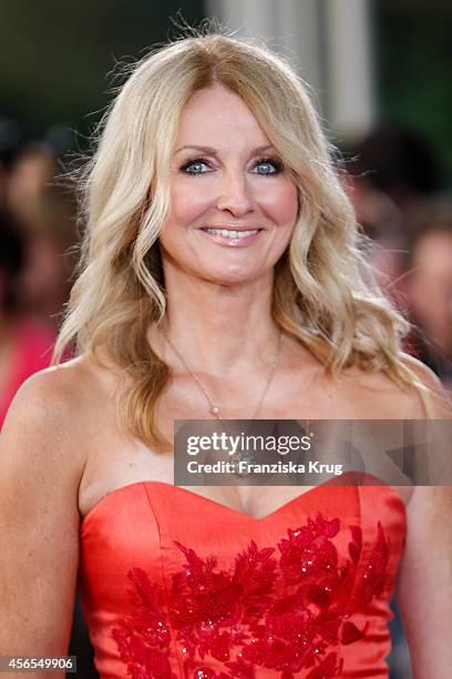 Frauke Ludowig attends the red carpet of the Deutscher Fernsehpreis 2014 on October 02, 2014 in Cologne, Germany.