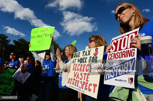 Jefferson County students, teachers and parents protest the Jeffco School boards' proposal for a curriculum review committee outside of the Jefferson County School district offices in Golden, CO. Jefferson County students, teachers and parents protest the Jeffco School boards' proposal for a curriculum review committee outside of the Jefferson County School district offices in Golden, CO.