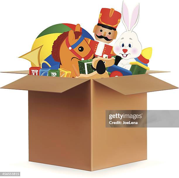 christmas donation - pony stock illustrations