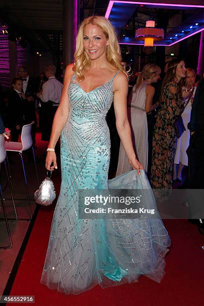 Sonya Kraus attends the Deutscher Fernsehpreis 2014 after show party on October 02, 2014 in Cologne, Germany.