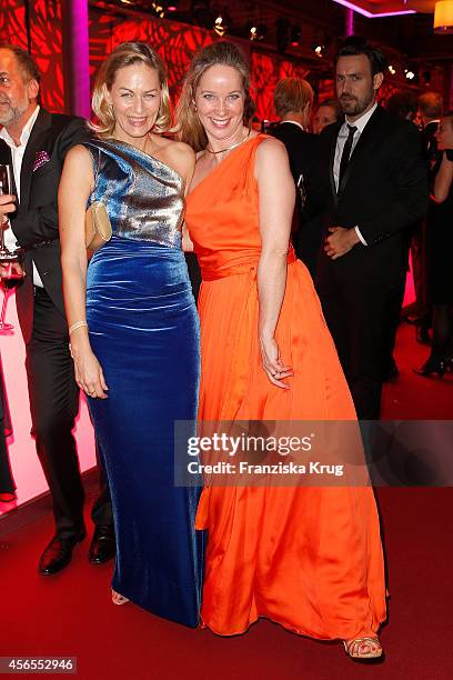 Gesine Cukrowski and Ann-Kathrin Kramer attend the Deutscher Fernsehpreis 2014 after show party on October 02, 2014 in Cologne, Germany.