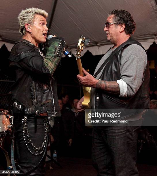 Singer Billy Idol of Generation X and guitarist Steve Jones of The Sex Pistols perform at Subliminal Projects presents SID: Superman Is Dead a...