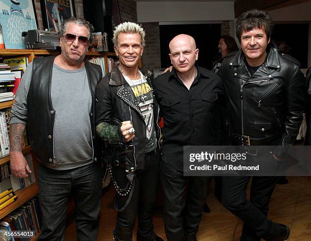 Musicians Steve Jones, Billy Idol, Leigh Gorman and Clem Burke before their performance as the band Ritchie Love at Subliminal Projects presents SID:...