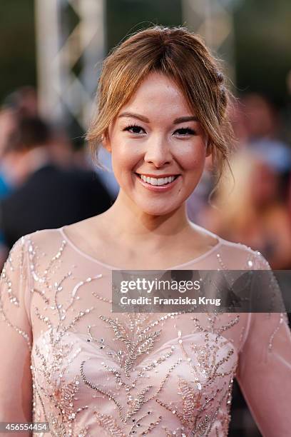 Nela Panghy Lee attends the red carpet of the Deutscher Fernsehpreis 2014 on October 02, 2014 in Cologne, Germany.