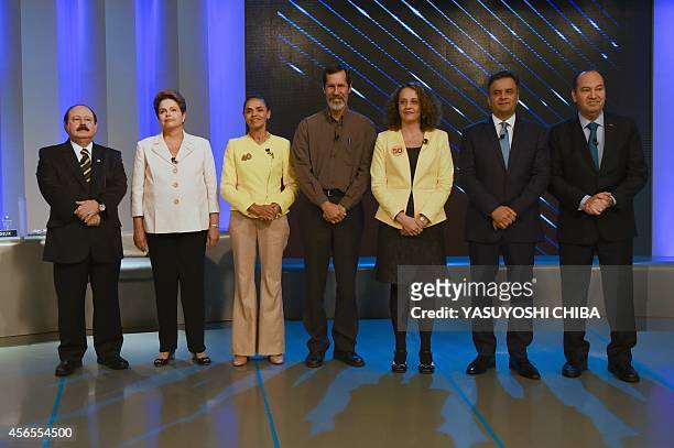 Brazilian presidential candidates, Brazilian President and candidate of the Workers Party Dilma Rousseff ; Marina Silva of the Brazilian Socialist...