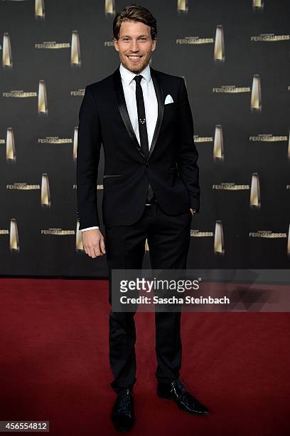 Raul Richter arrives at the "Deutscher Fernsehpreis 2014" at Coloneum on October 2, 2014 in Cologne, Germany.