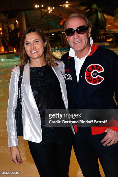 Of newspaper L'Opinion, Christophe Chenut, and his wife attend the 1st wedding anniversary party of actress Cyrielle Clair and businessman Michel...