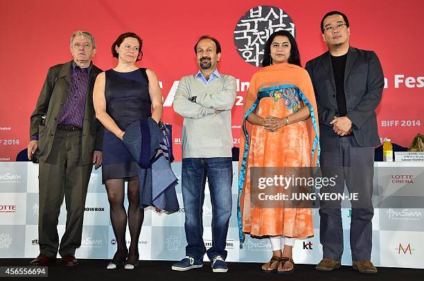 France's philosopher Jacques Ranciere, Britain's professor Dina Iordanova, Iran's director Asghar Farhadi, India's actress Suhasini Maniratnam and...