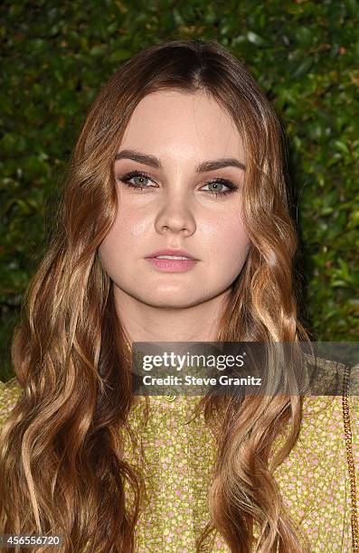 Actress Liana Liberato attends Claiborne Swanson Frank's Young Hollywood book launch hosted by Michael Kors at Private Residence on October 2, 2014...